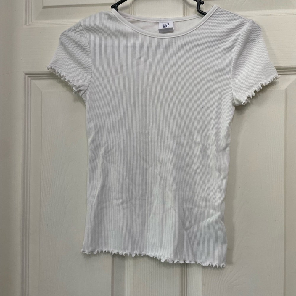 GAP White Ribbed T-Shirt